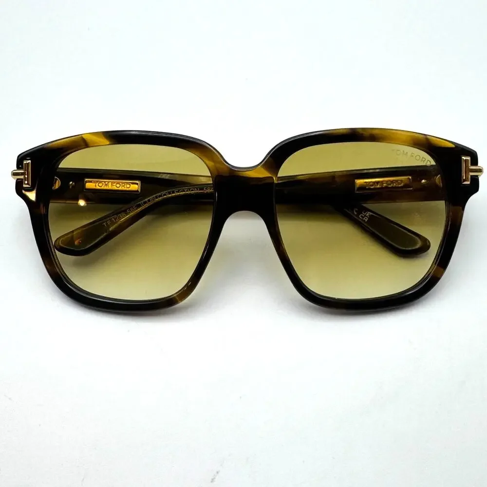 Tom Ford Sunglasses FT1236 56F Havana Square Brown Gradient Lens 58-18-140mm